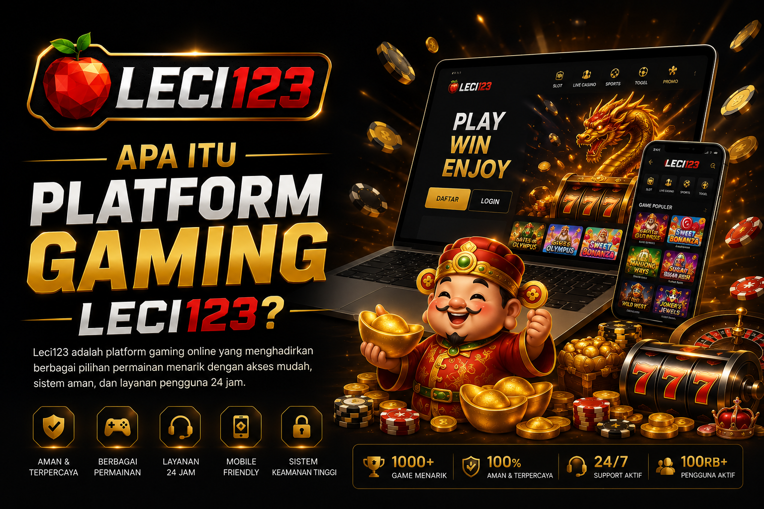 Ilustrasi platform gaming Leci123